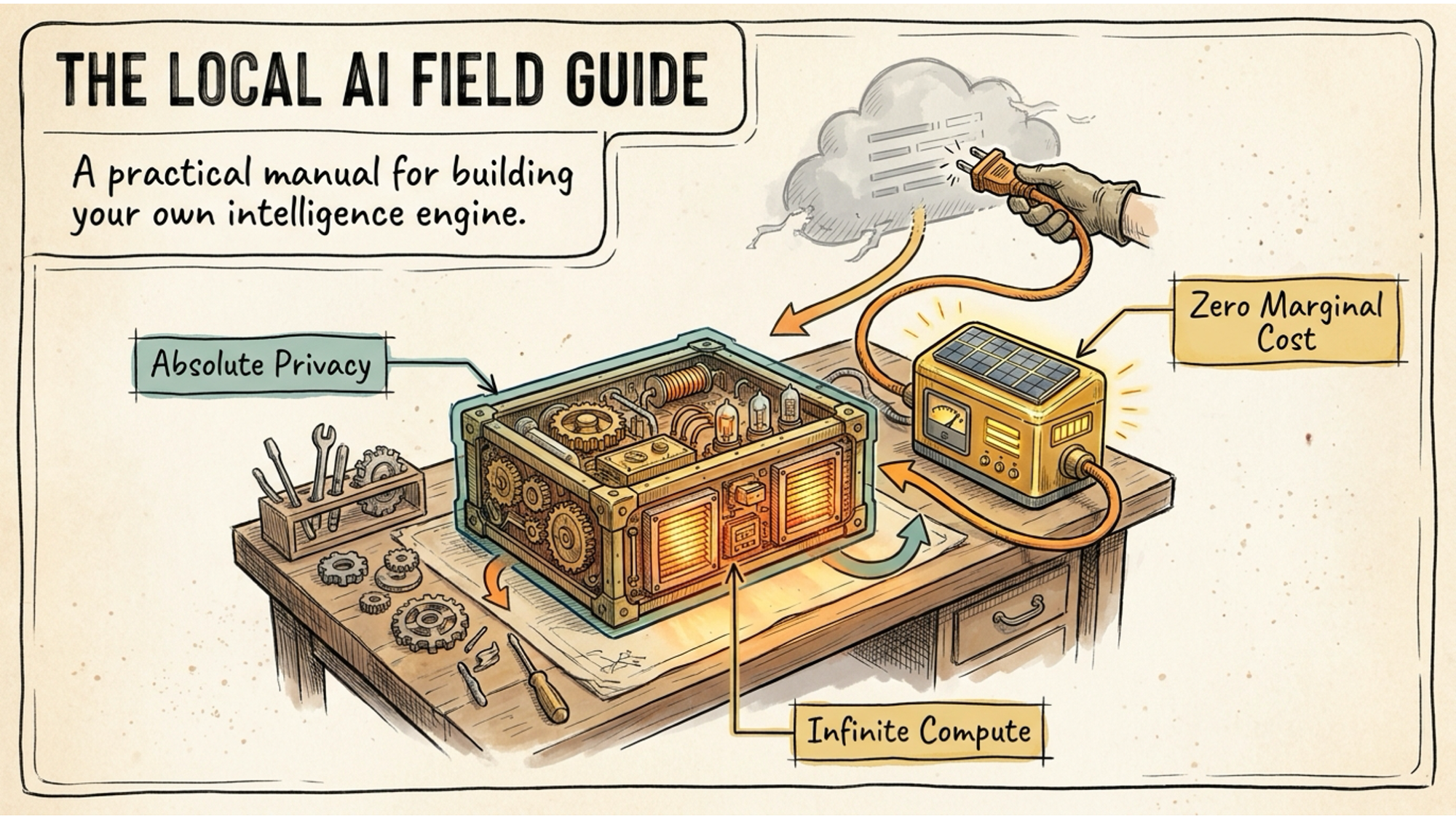 The Local AI Field Guide cover illustration