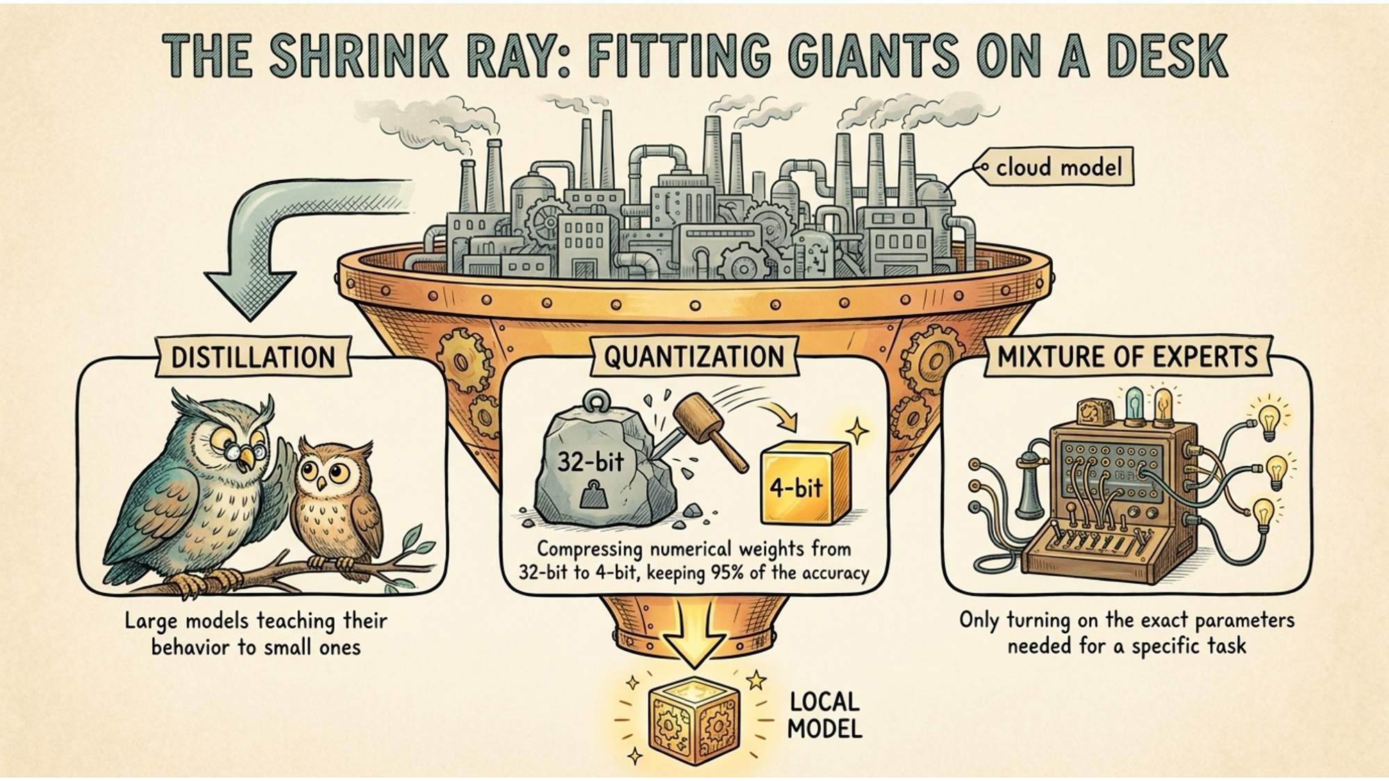 The shrink ray illustration