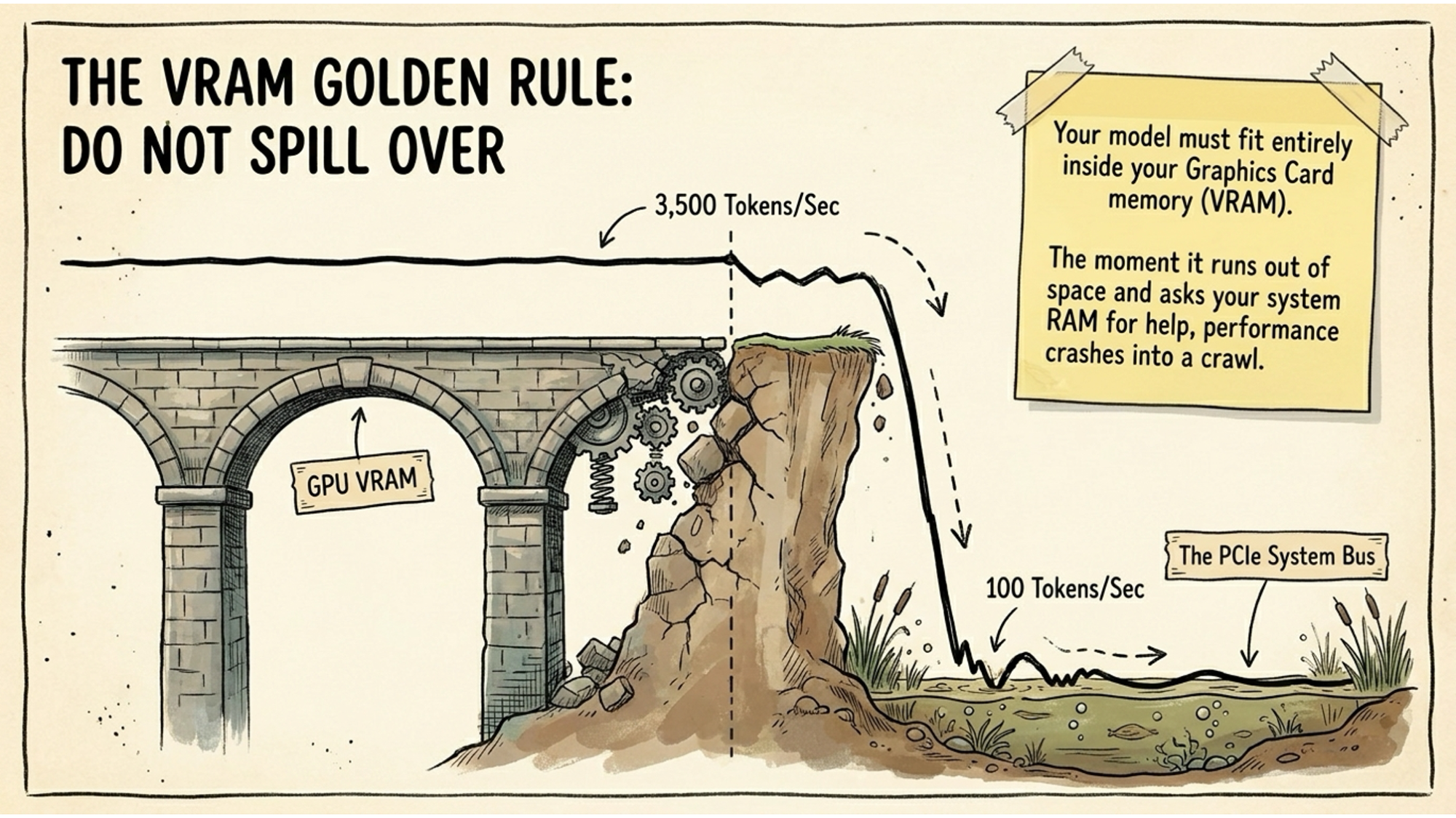 The VRAM golden rule illustration