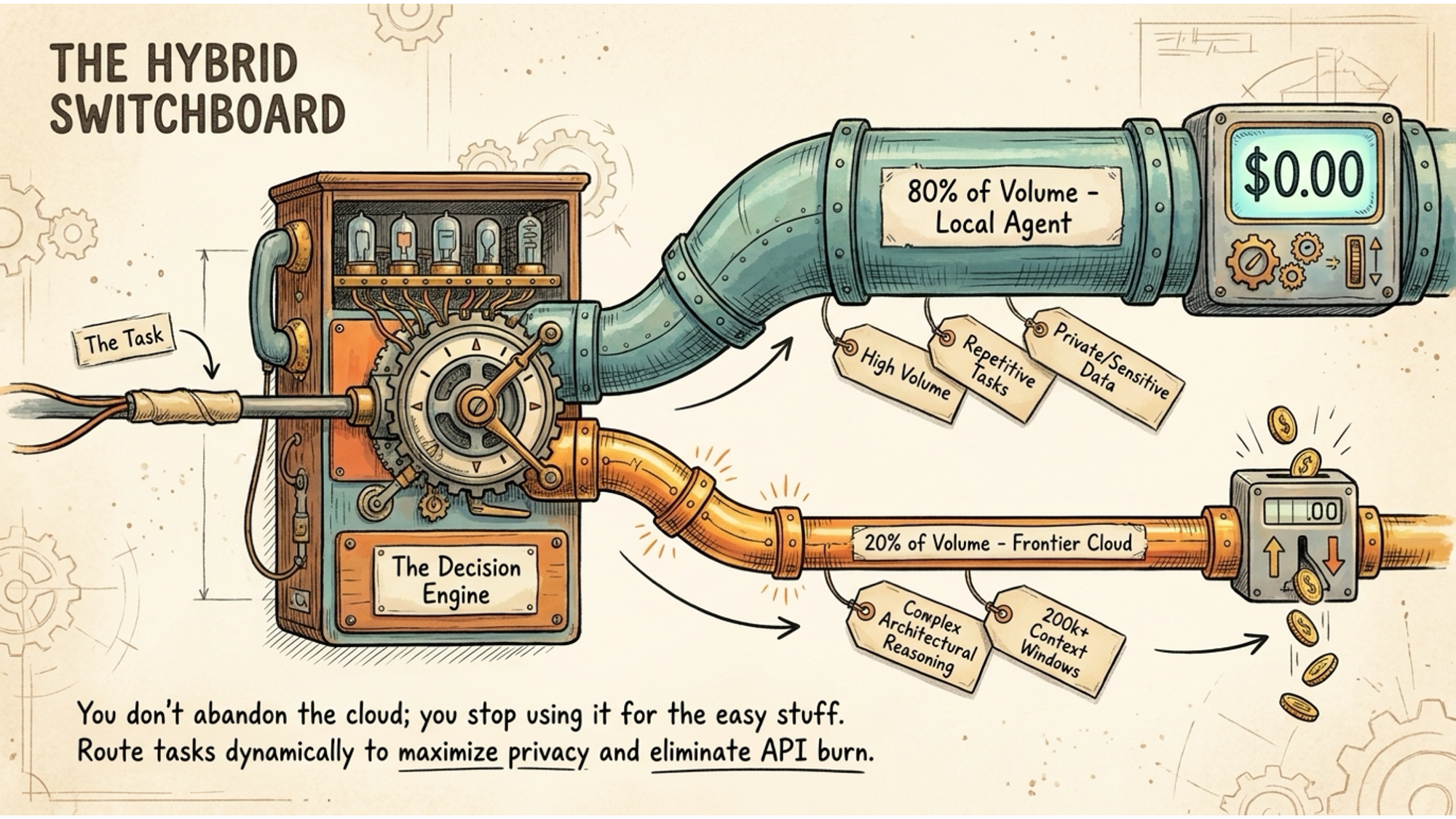 The hybrid switchboard illustration