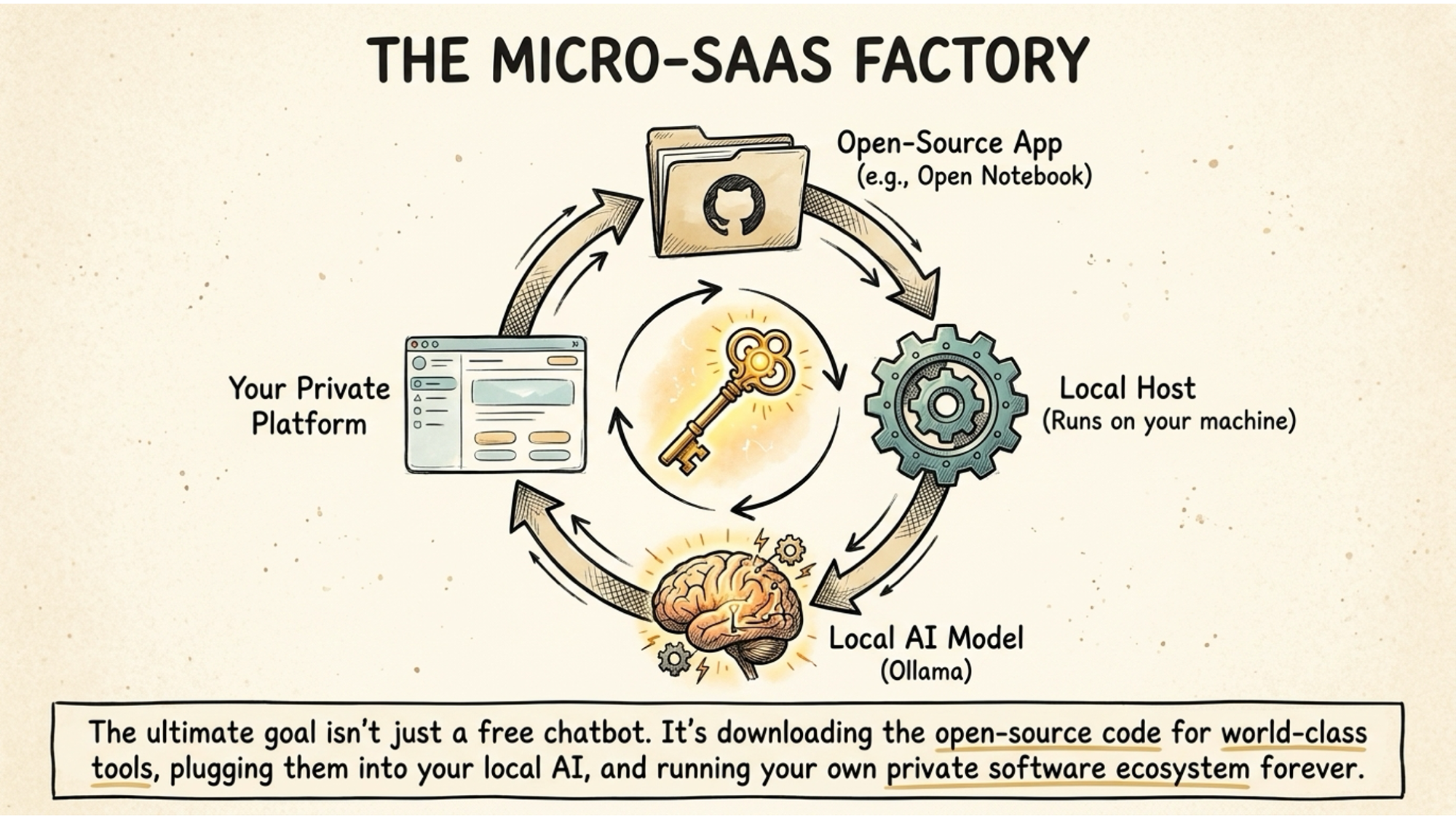 The micro-SaaS factory illustration